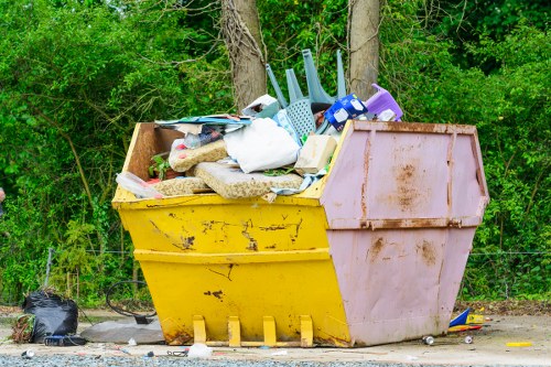 Construction site in Nottinghill with clear waste management